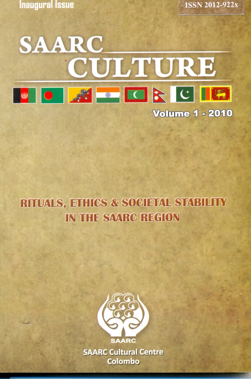 SAARC Culture- Journal Vol.1-2010- RITUALS,ETHICS & SOCIETAL STABILITY IN THE SAARC REGION Image